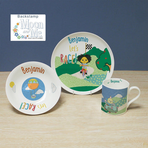 Personalised Moon and Me Let’s Race Breakfast Set