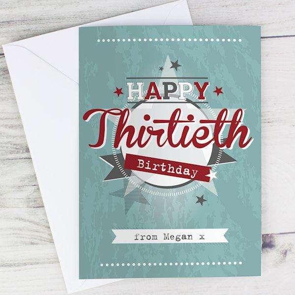 Personalised 50s Retro Card - Myhappymoments.co.uk