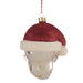 Santa Skull Glass Christmas Bauble