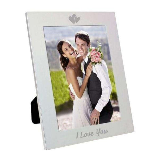 Silver 5x7 I Love You Photo Frame - Myhappymoments.co.uk