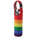 Somewhere Rainbow Reusable Glass Water Bottle with Protective Neoprene Sleeve with Strap