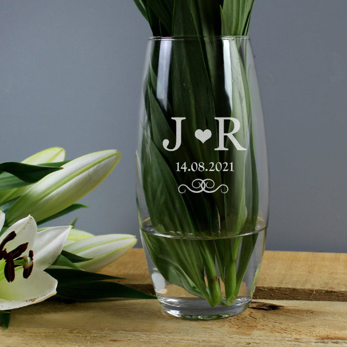 Engraved Monogram Bullet Vase