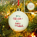 Personalised Merry Christmas And A Happy Hangover Bauble
