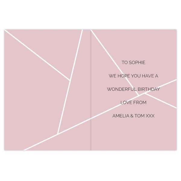 Personalised Geometric Card - Myhappymoments.co.uk