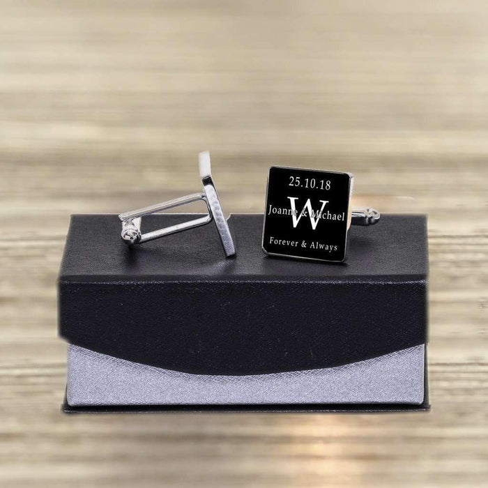 Personalised Forever & Always Cufflinks - Myhappymoments.co.uk