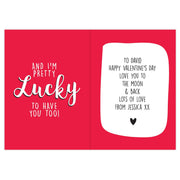 Personalised You're One Lucky Guy Card