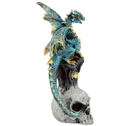 Skull Dragon Dark Legends Dragon Figurine - Blue