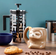 Novelty Sloth Shaped Mug - Brown