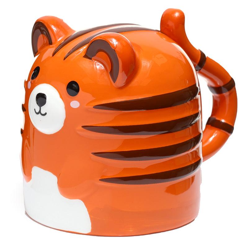 Novelty Upside Down Ceramic Tiger Mug