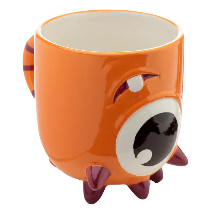 Novelty Monster Orange Upside Down Ceramic Shaped Mug