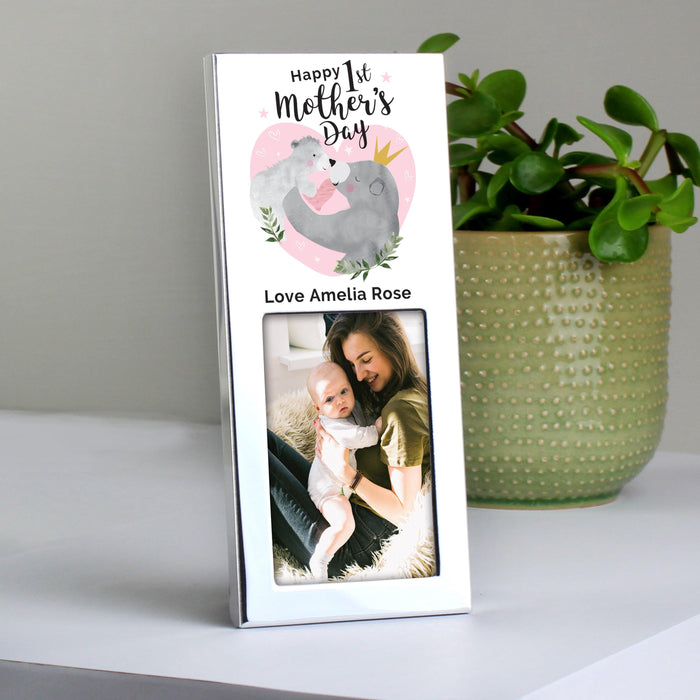 Personalised 1st Mothers Day Mama Bear Photo Frame 3x2