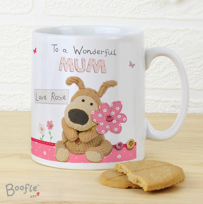 Personalised Boofle Flowers Mug - Myhappymoments.co.uk