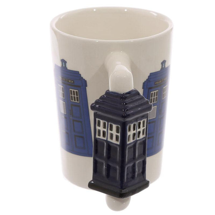 Police Box Ceramic Shaped Handle Mug