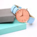 Personalised Ladies Architect Coral Watch With Light Blue Strap