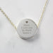 Engraved Silver Plated Any Message Disc Necklace - Myhappymoments.co.uk