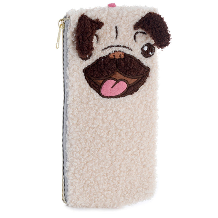 Mopps Pug Plush Fleece A5 Notepad & Pencil Case Set