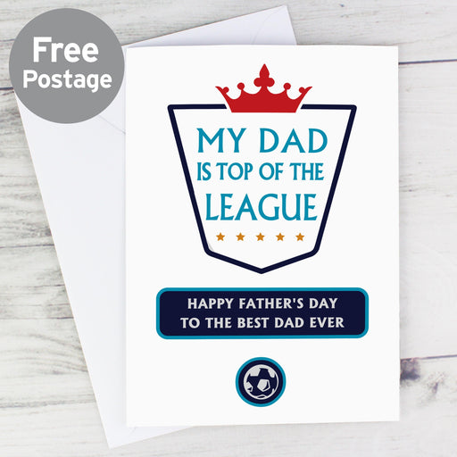 Personalised Top of the League Card - Myhappymoments.co.uk