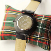 Personalised Men's Architect Minimalist Watch With Jet Black Strap