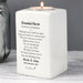 Personalised In Loving Memory On Our Wedding Day Dove Ceramic Tea Light Candle Holder from Pukkagifts.uk