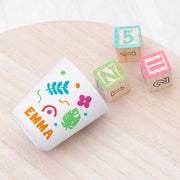 Personalised Children's Colourful Shapes Dinner Set