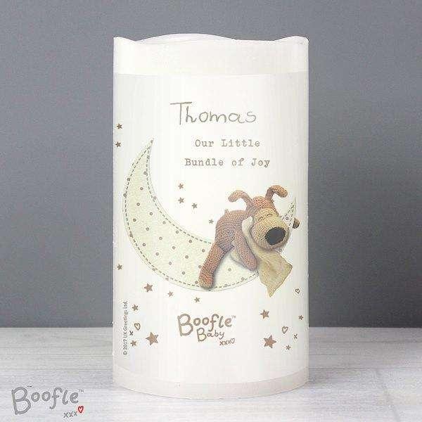 Personalised Boofle Baby Nightlight LED Candle - Myhappymoments.co.uk