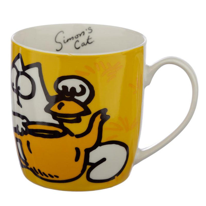 Orange Simon's Cat Porcelain Mug