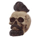 Hipster Mohican Skull Ornament with Beard and Styled Hair
