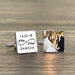 Personalised Mr & Mrs Infinity Wedding Photo Cufflinks - Myhappymoments.co.uk