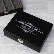Personalised Large Cufflink Compartment Box - Myhappymoments.co.uk