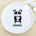 Personalised Panda Plastic Plate - Myhappymoments.co.uk