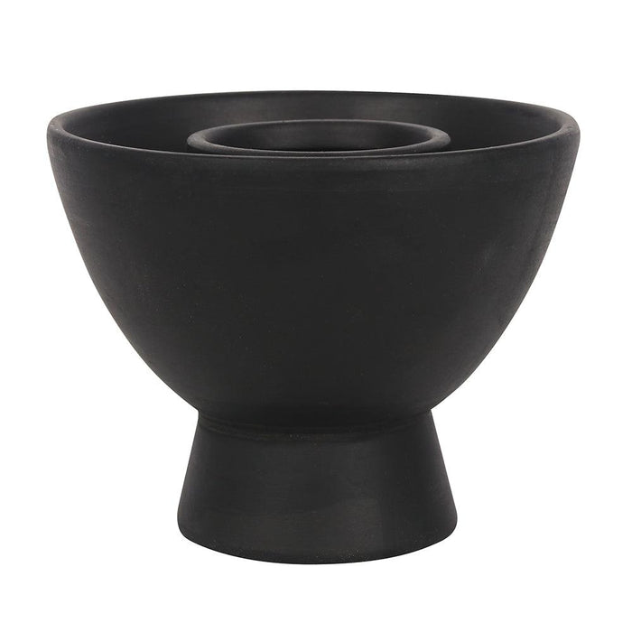Black Pentagram Terracotta Smudge Stick Bowl