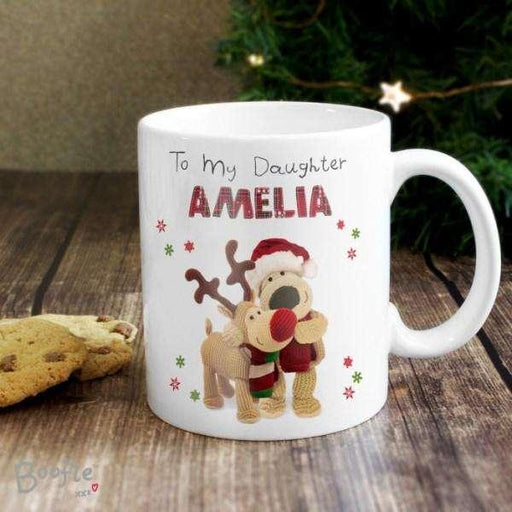Personalised Boofle Christmas Reindeer Mug - Myhappymoments.co.uk