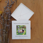 Heart Necklace With Personalised Photo Upload Gift Box