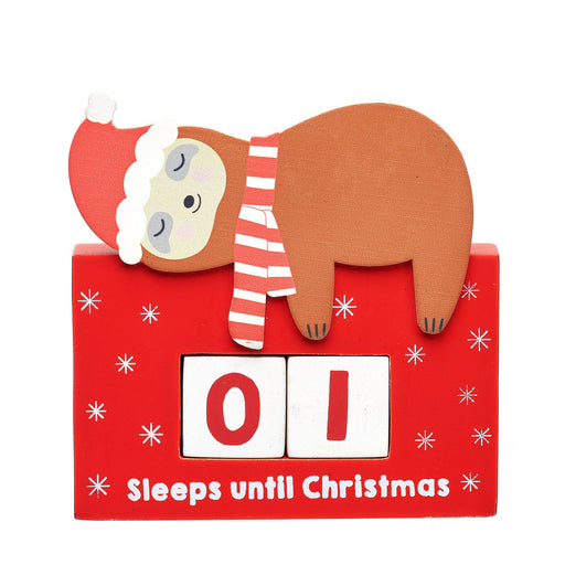 Sloth Christmas Countdown Blocks