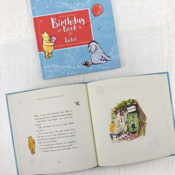Personalised Winnie the Pooh Birthday Book - Myhappymoments.co.uk