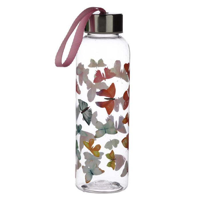 Butterfly 500ml Reusable Plastic Water Bottle with Metallic Lid