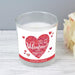 Personalised Will You Be My Valentine Confetti Hearts Scented Jar Candle - Myhappymoments.co.uk