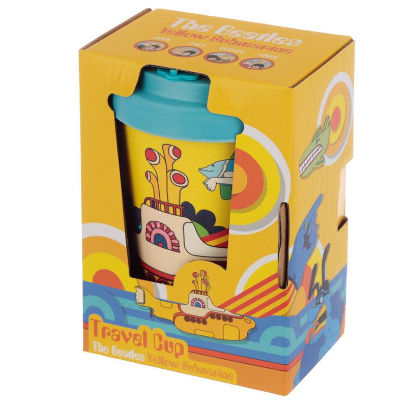 The Beatles Yellow Submarine Reusable Screw Top Bamboo Composite Travel Mug
