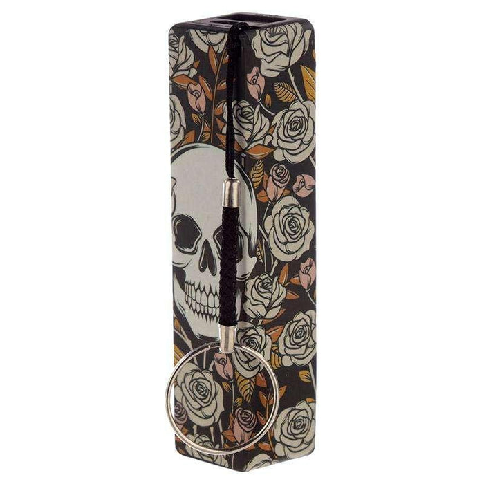 Skull & Roses Portable USB Charger Power Bank - Myhappymoments.co.uk