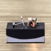 Personalised Groom Cufflinks - Wedding Date Photo