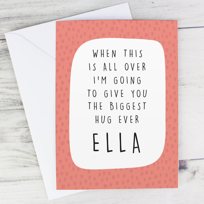 Personalised Biggest Hug Card