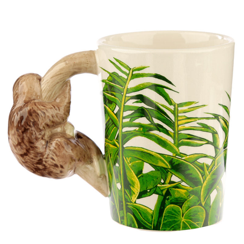 Jungle Explorer Sloth Shaped Handle Mug - Myhappymoments.co.uk