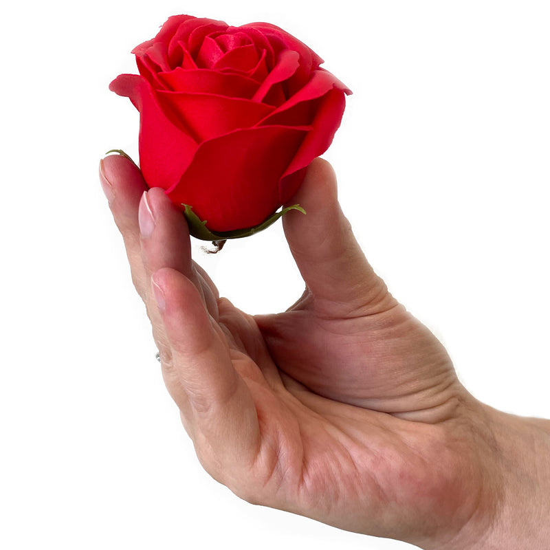 Soap Flower Gift Bouquet In Box - 13 Red Roses - Heart
