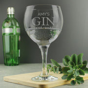 Engraved Gin Balloon Glass