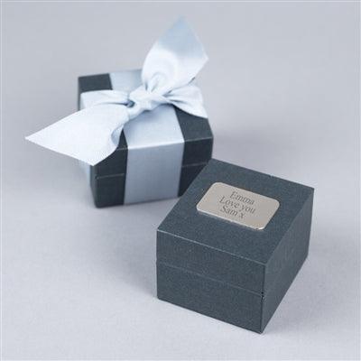 Infinity Stud Earrings With Personalised Gift Box
