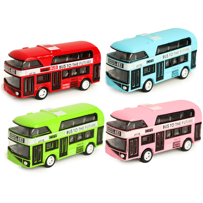 City Bus Pull Back Action Toy