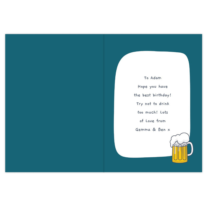 Personalised Happy Birthday Beer Card - Free UK Delivery 