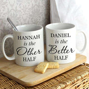 Personalised Other Half and Better Half Mug Set - Myhappymoments.co.uk