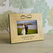 Personalised Mr/Mrs Infinity Wedding Wood Engraved Photo Frame - Myhappymoments.co.uk