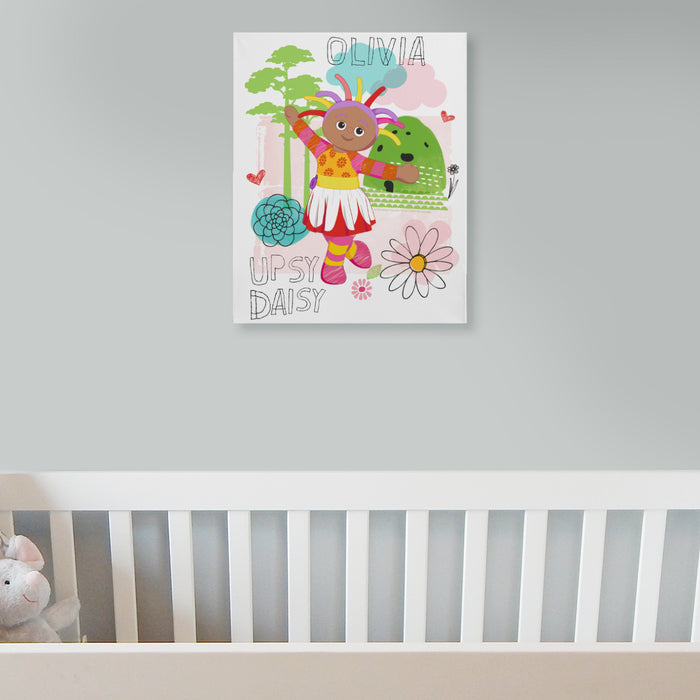 Personalised Upsy Daisy In The Night Garden Canvas - Myhappymoments.co.uk